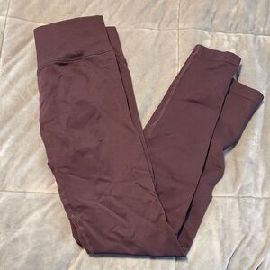 High-Waist Brown Scrunch Butt Leggings